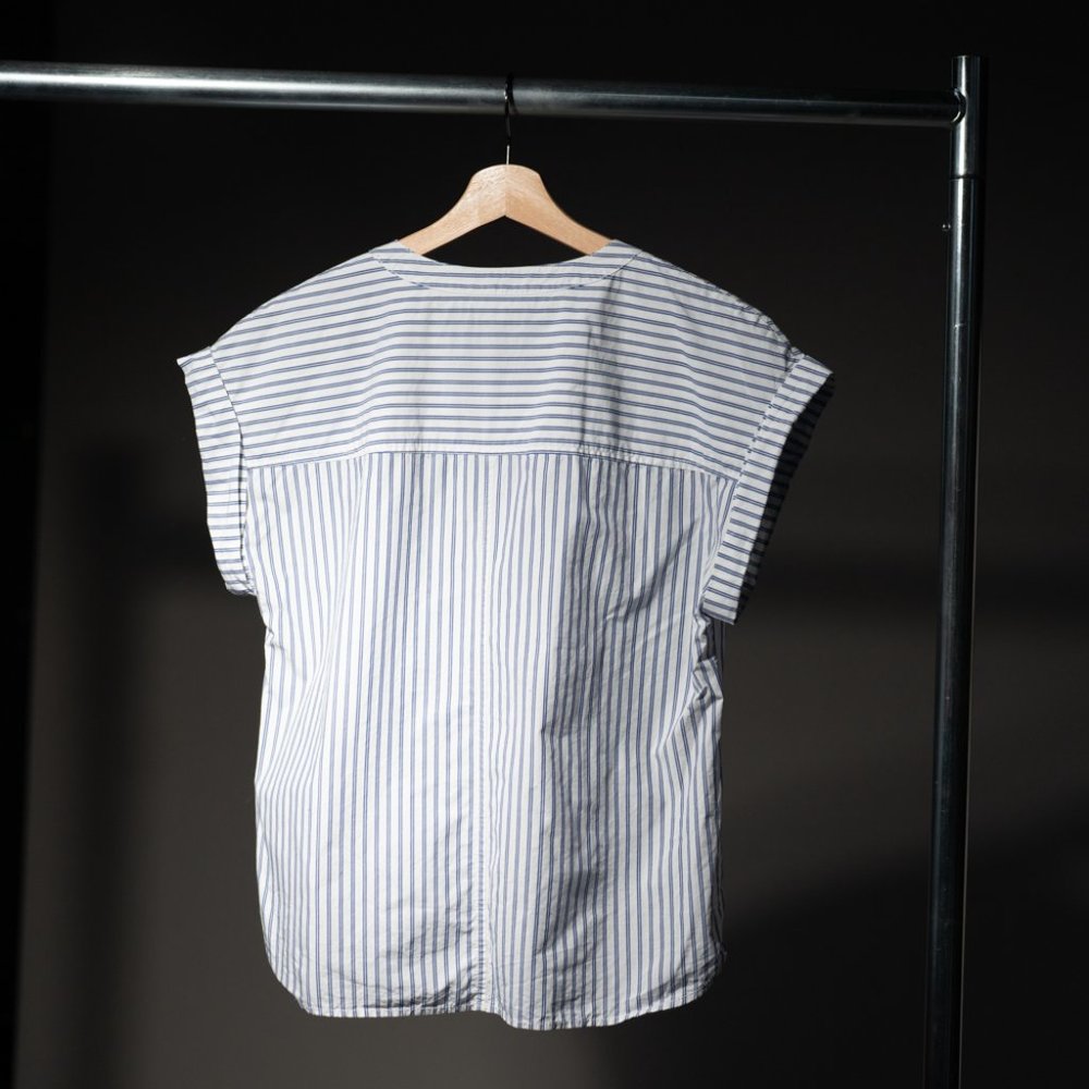 J. Crew Lace Up Striped Popover Shirt - 10 - Picture 5 of 12